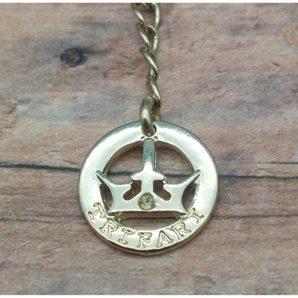 Vintage Trifari Gold Tone Bib Collar Necklace Neutral Tone Cabochon Pendants 19" - Image 8