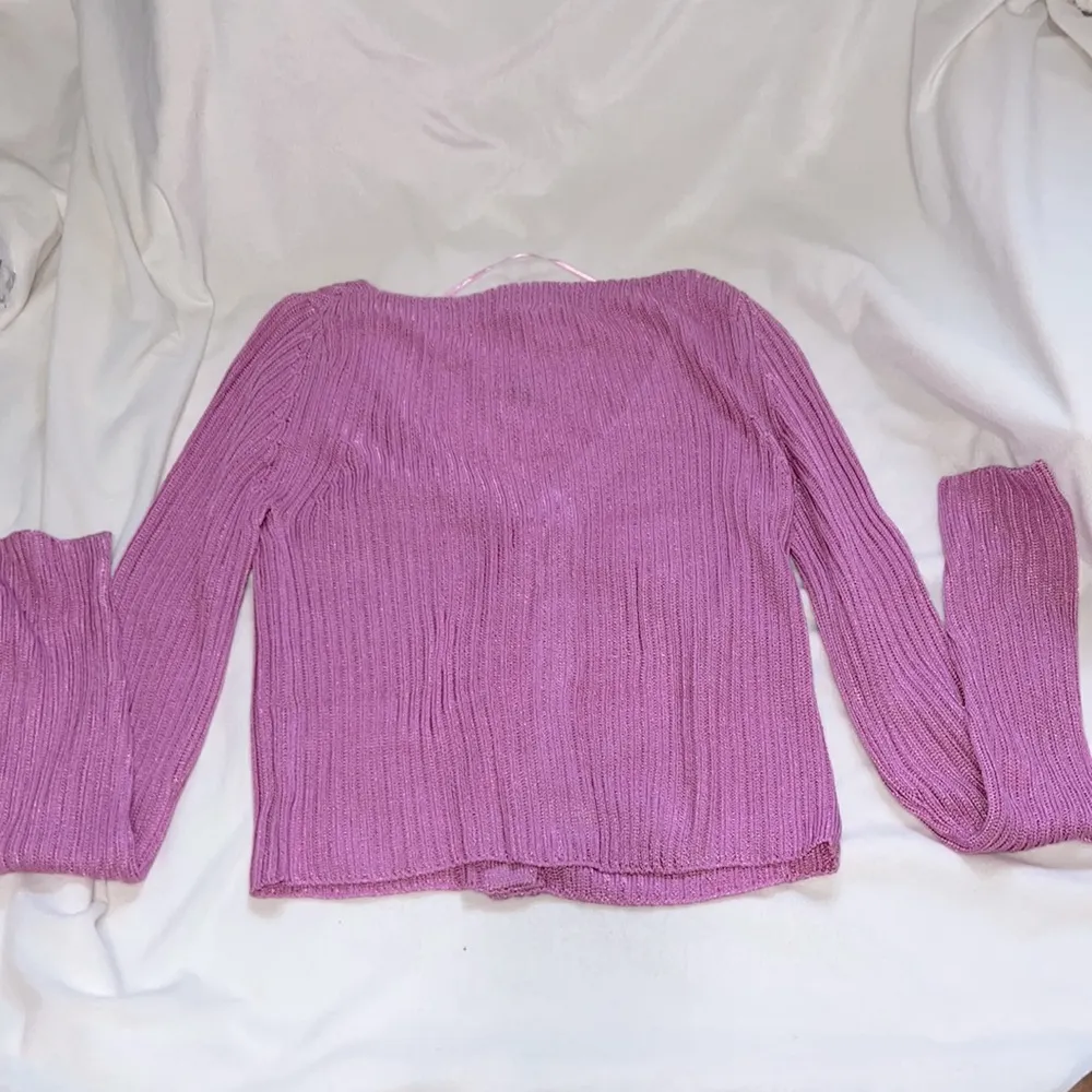 game on cardigan Color: butterfly blush pink button up size XS - Image 8