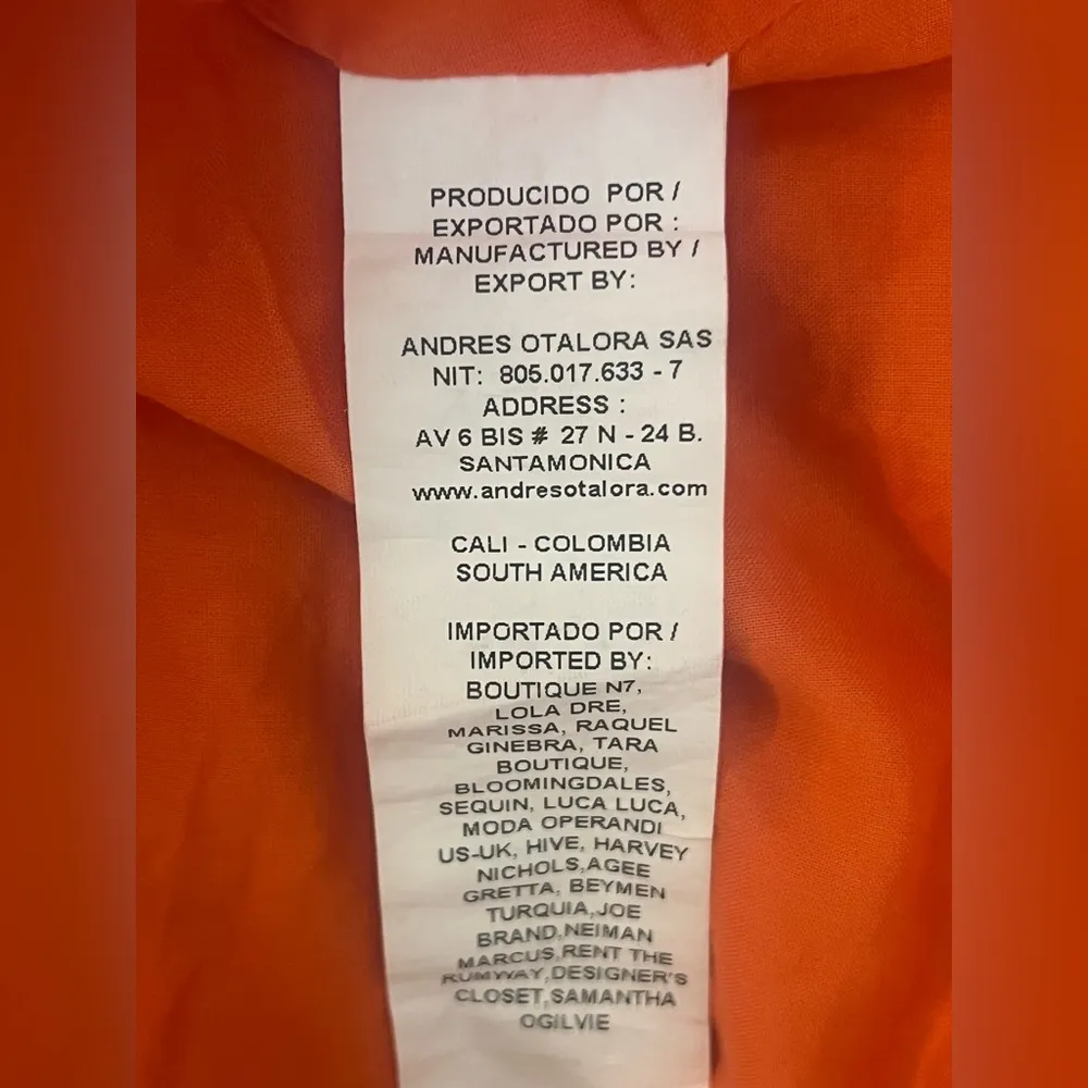 Andres Otalora Selva Sarong Midi Dress Size 10 White - Image 5