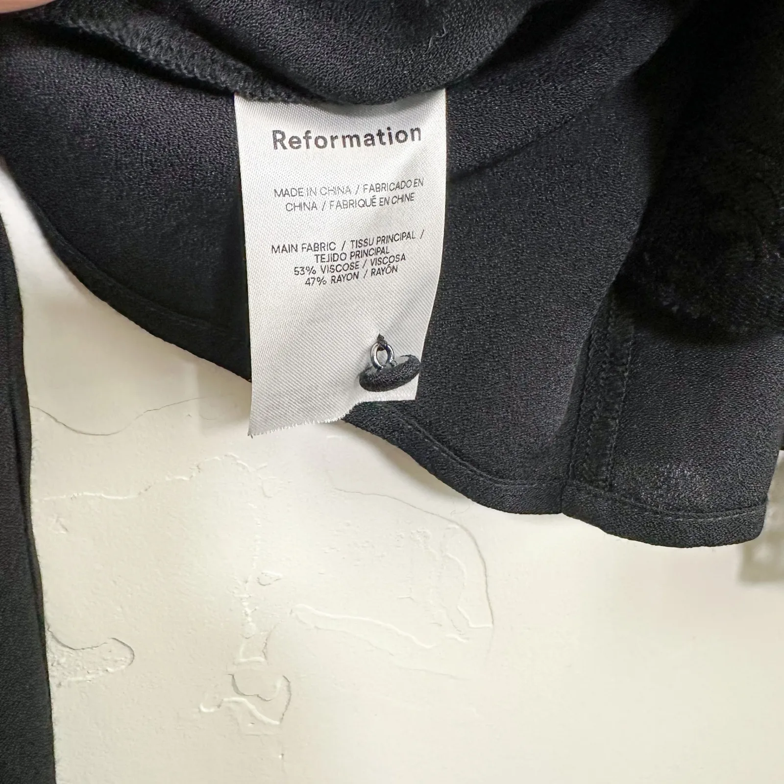 Reformation | Nadene Lace Hook Open Front Top in Black - Image 8