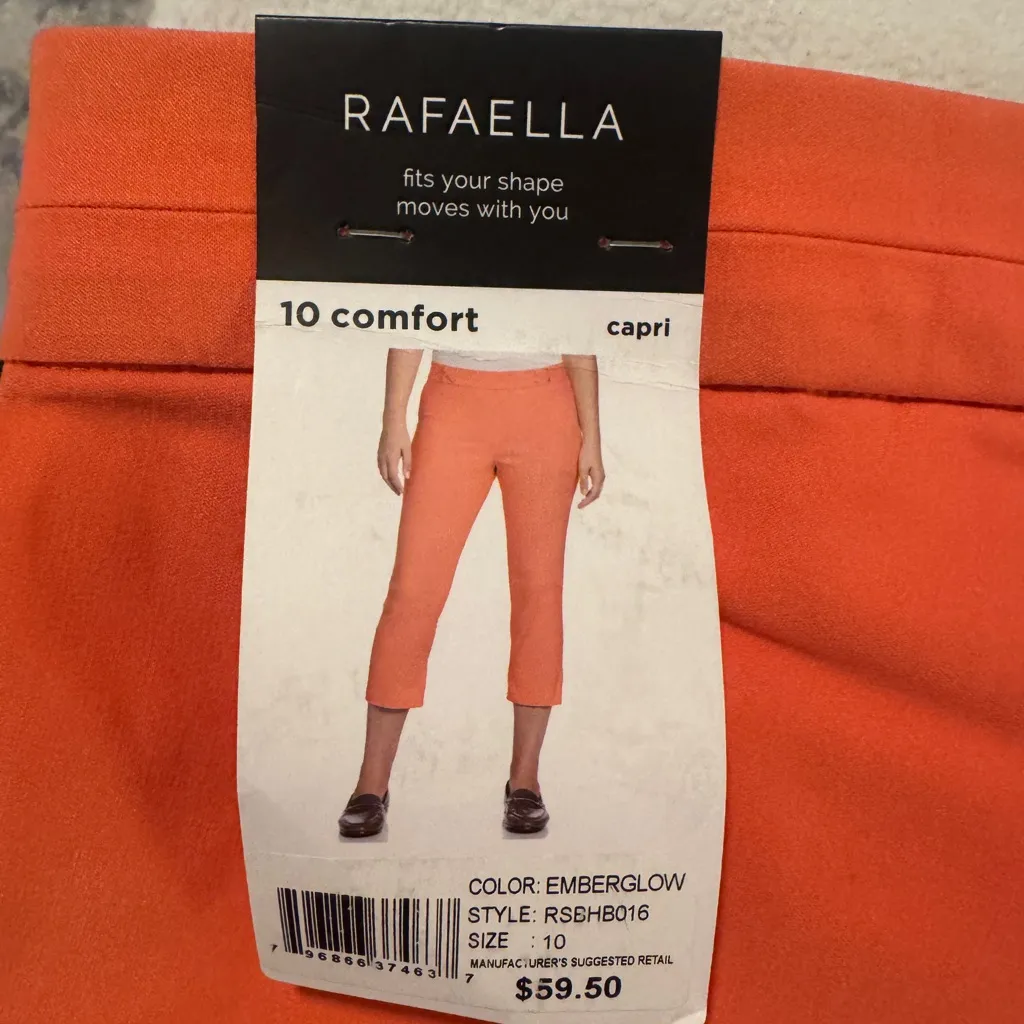 Rafaella Orang/peach Capris - Image 6