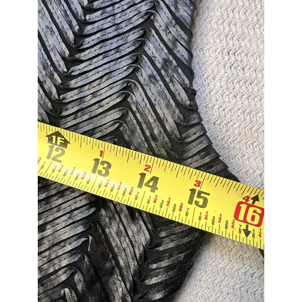 Patrizia Luca Milano, M, Fit & Flare Womens‎ Dress, Black, Faux Leather, Formal Black Size M - Image 11