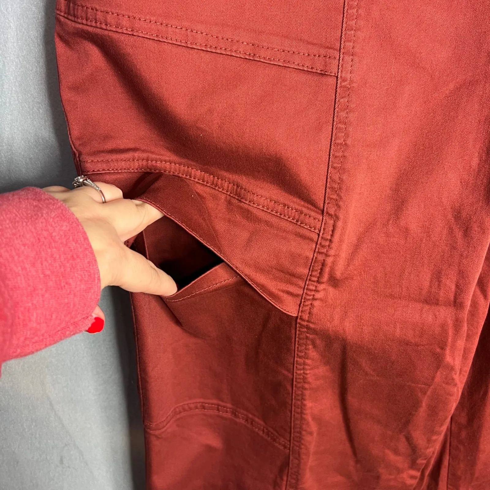 Democracy Relaxed Straight Leg Utility Pant Plus Size 22W Cargo Ancient Clay NEW - Image 5