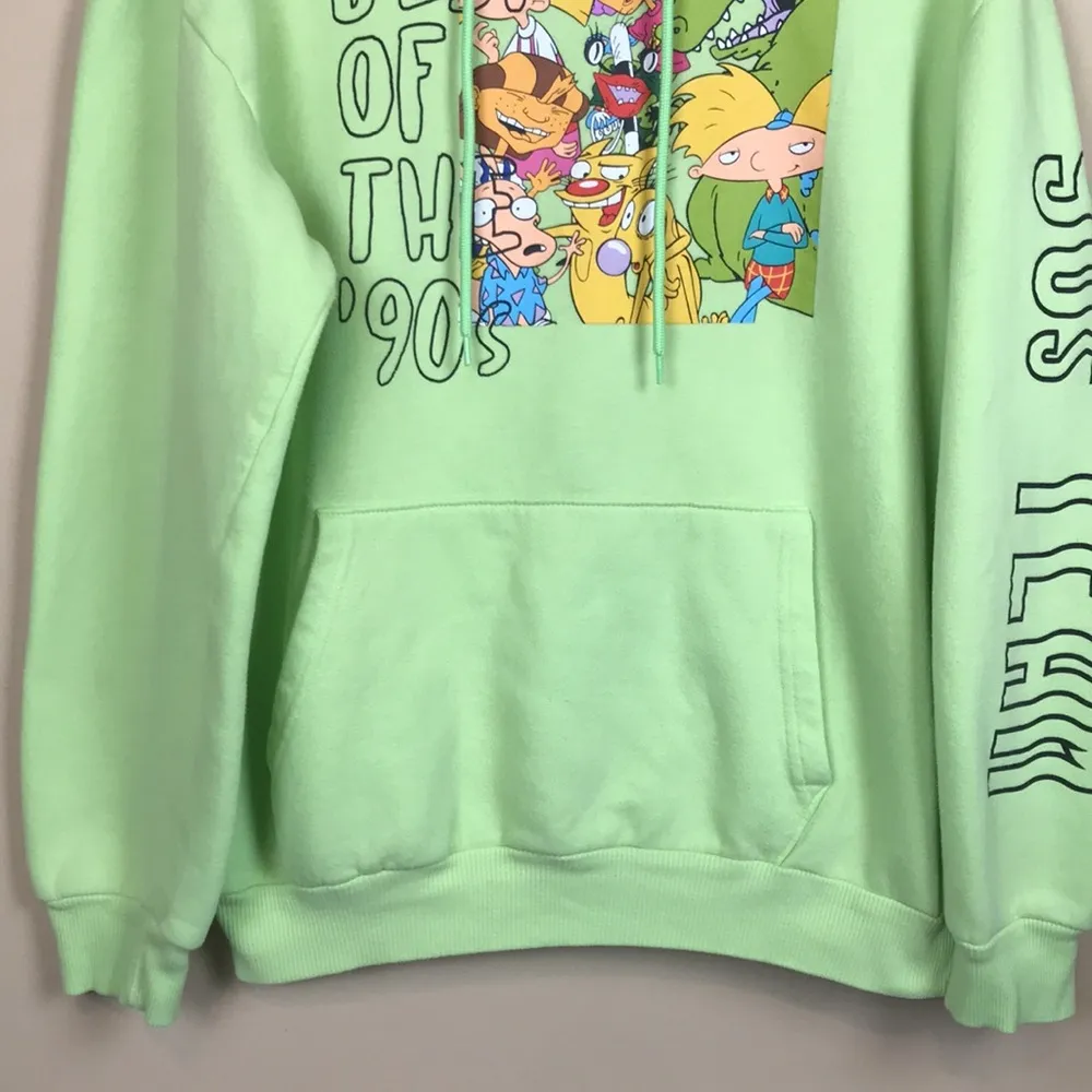 Nickelodeon Women’s “BEST OF THE ‘90s” Cartoon Hey Arnold Rugrats Cat Dog Hoodie - Image 4