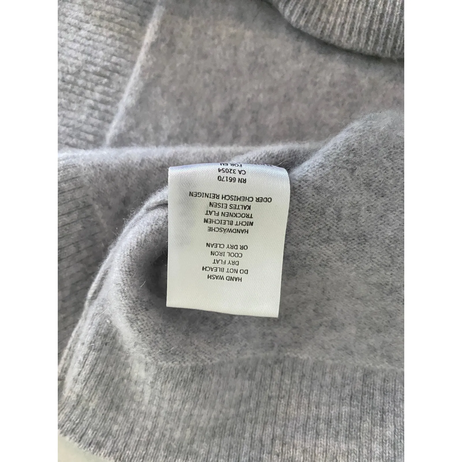 Anthropologie Needle Gray Cashmere Rainbow Varsity Striped Sweater Small Preppy - Image 9