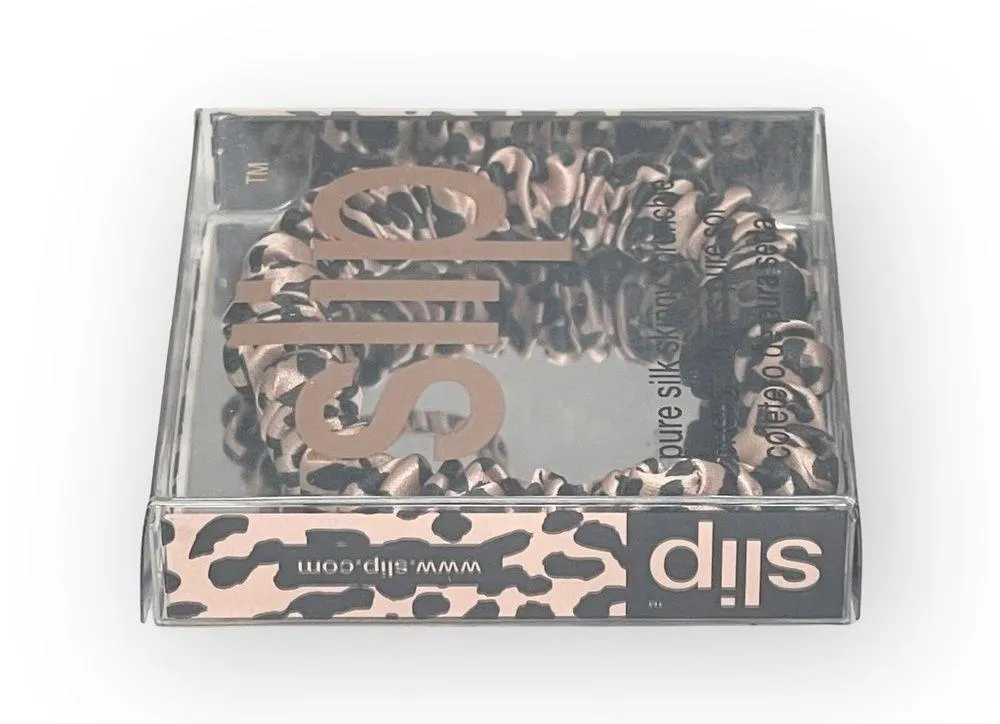new Slip 𖦹 Skinny Silk Hair Scrunchie 𖦹 Rose Gold Leopard 𖦹 Luxury Gift Box - Image 6