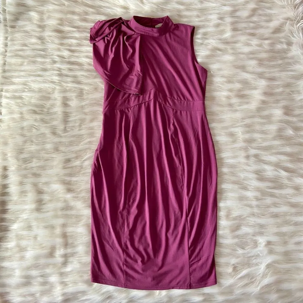 Kimi + Kai Purple Maternity Deep Berry Sleeveless Dress Sz M Red - Image 9