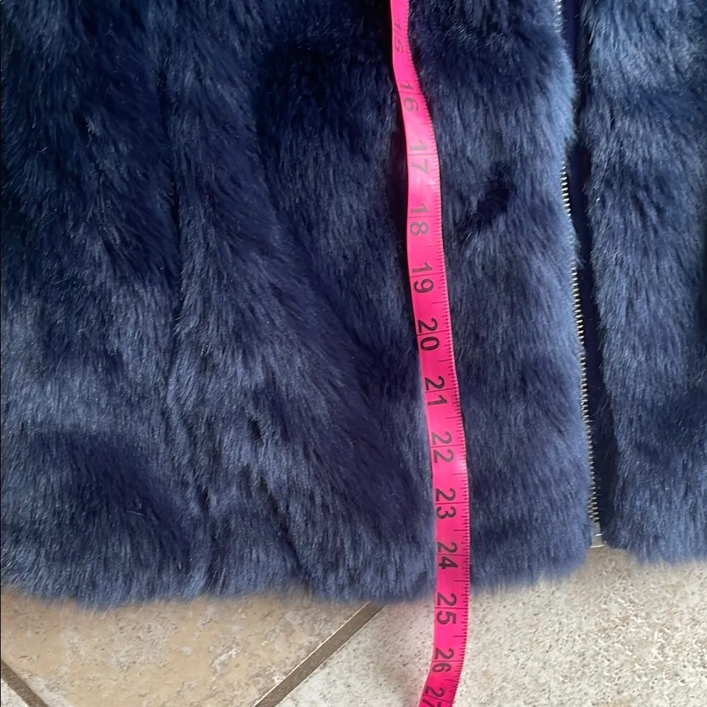 J. Crew Midnight Navy Plush Faux Fur Vest - Image 13