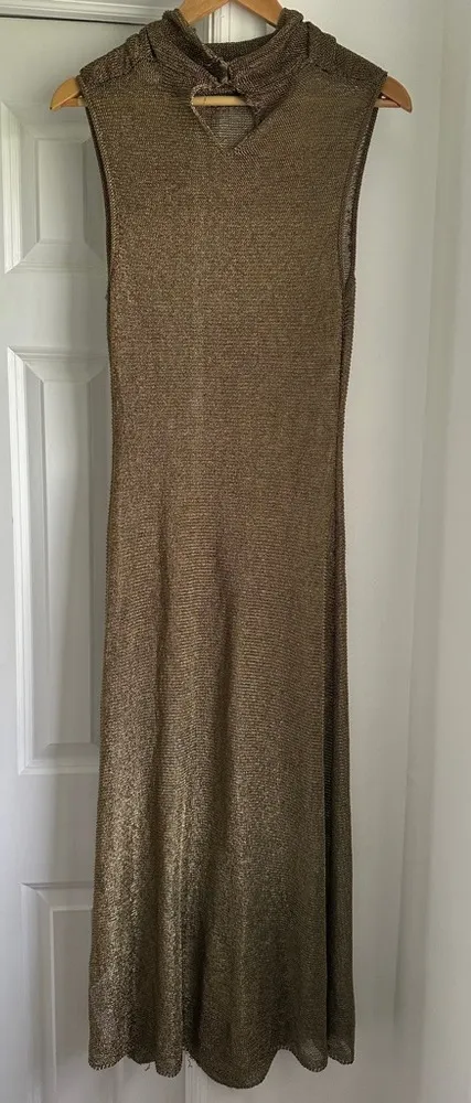 Zara Mock Neck Chain Link Dress - Image 2