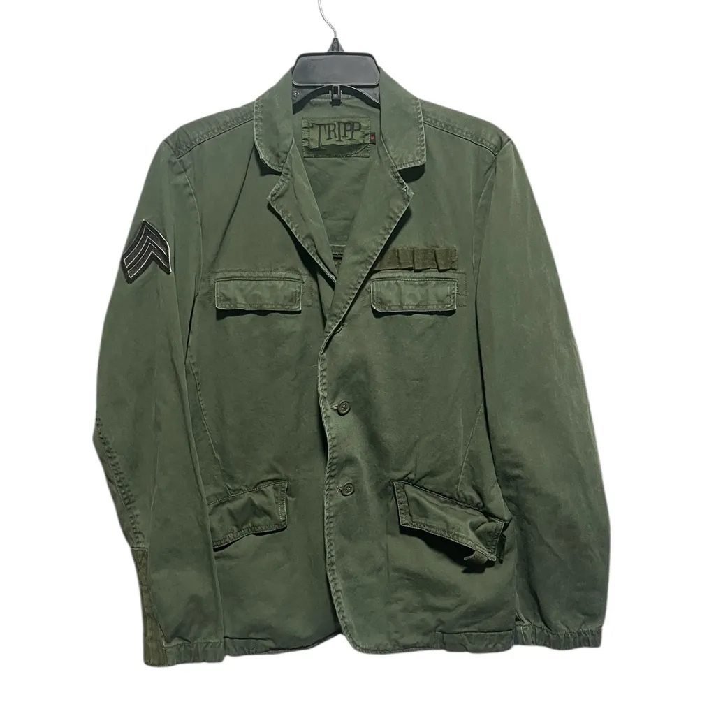 Tripp NYC Green Military Utility Jacket, Unisex - Image 2