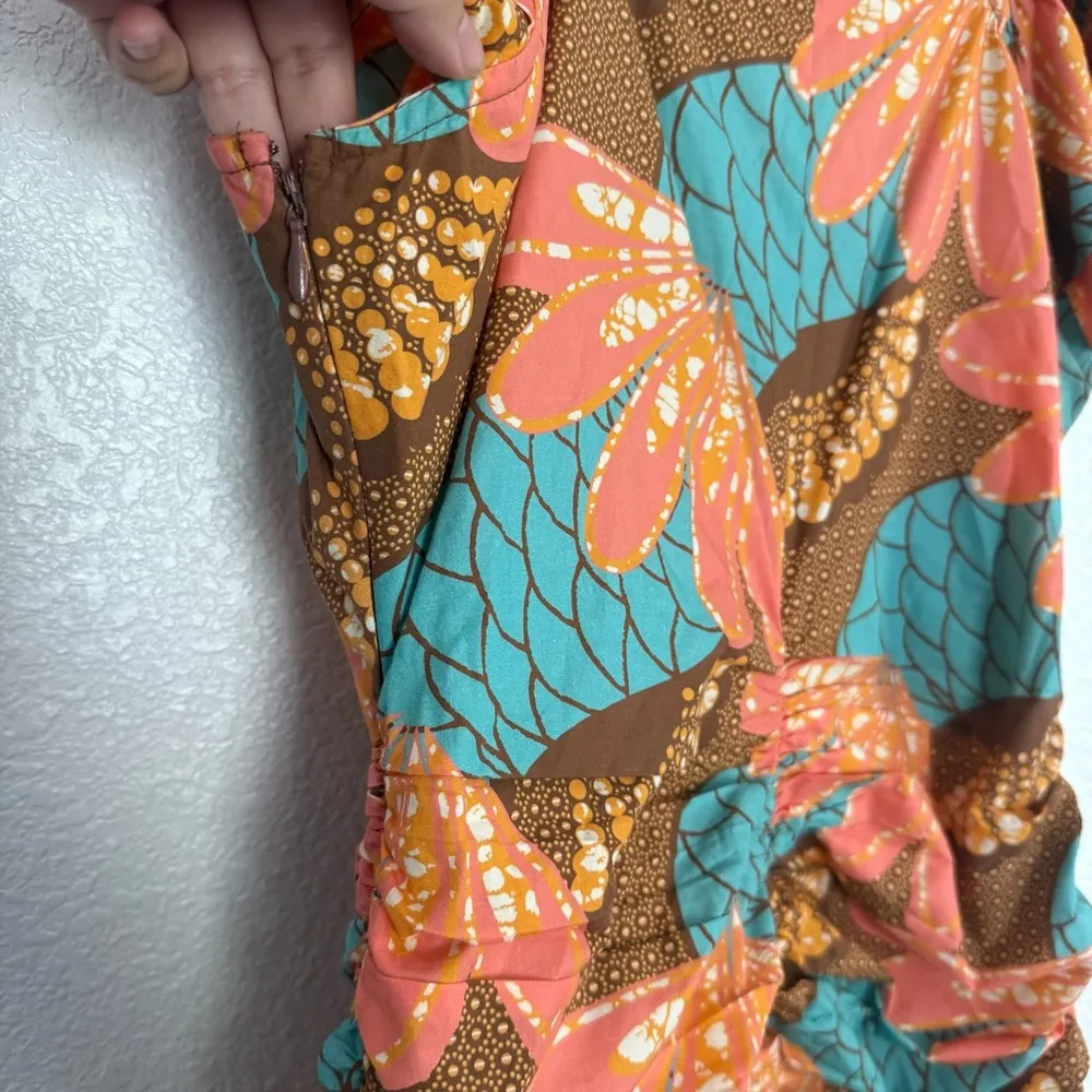 Cleobella Tiana Ruched Cotton Mini Dress Small - Image 6