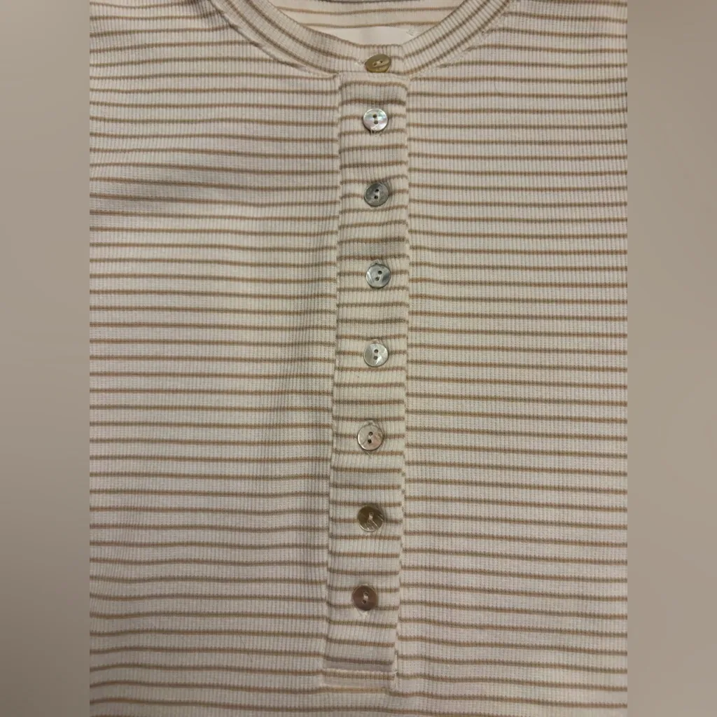 Everly Tan and cream striped bodysuit nwt - Image 3
