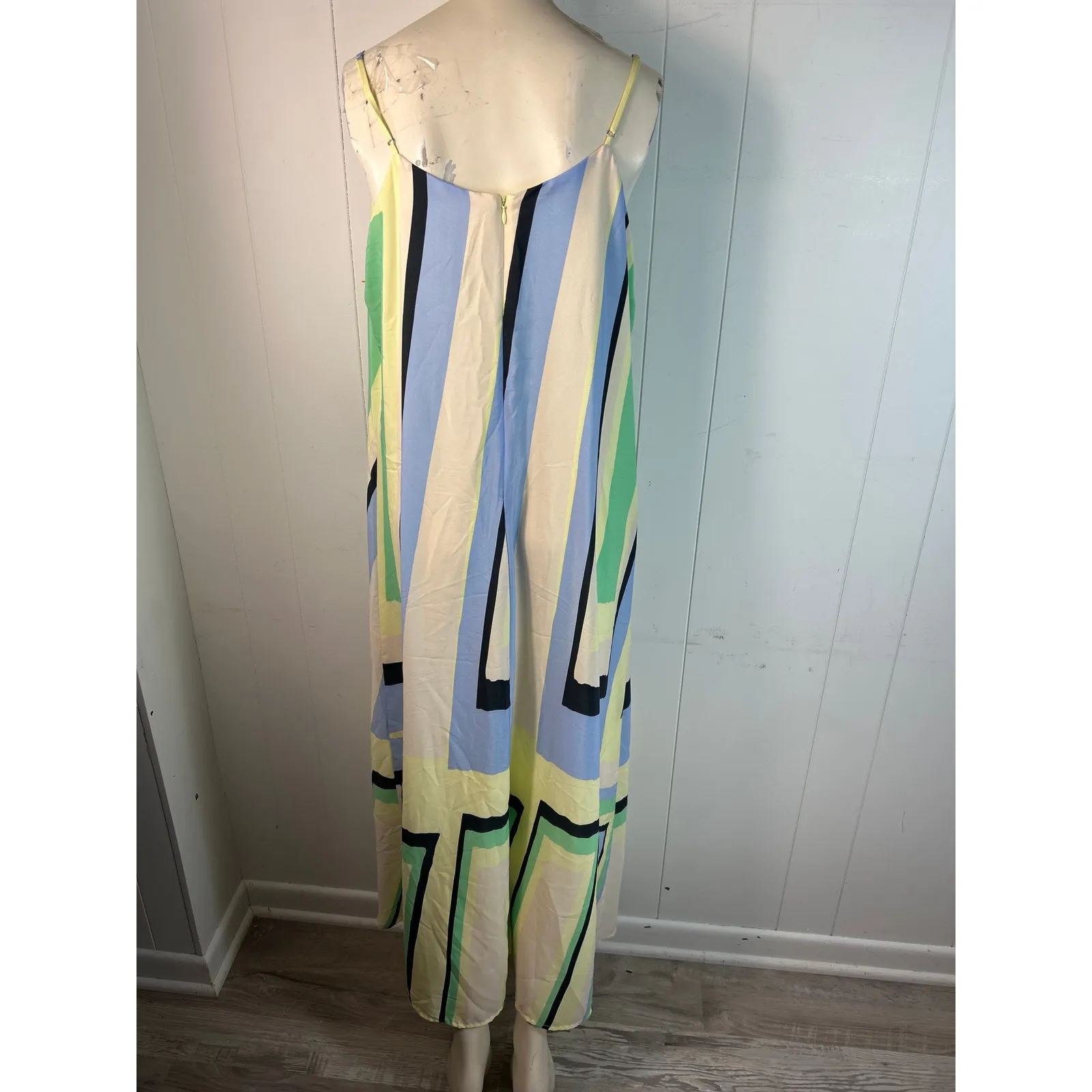 Anthropologie Maeve Spaghetti Strap Slip Dress Geometric Print Size XL - Image 5