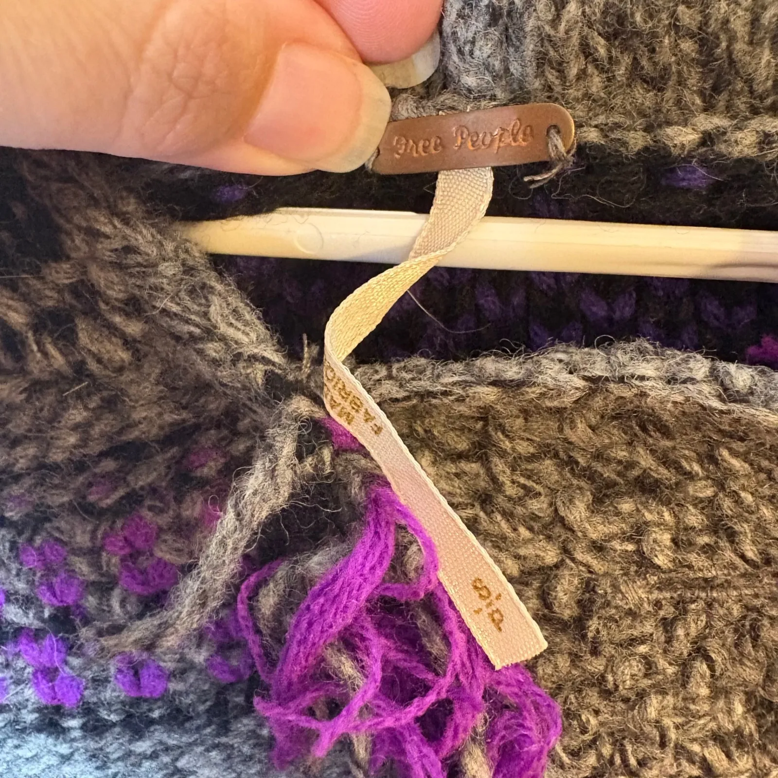 Free People Handsome Hooded Cardigan Size Small‎ Wool Mohair Knit Boho - Image 5