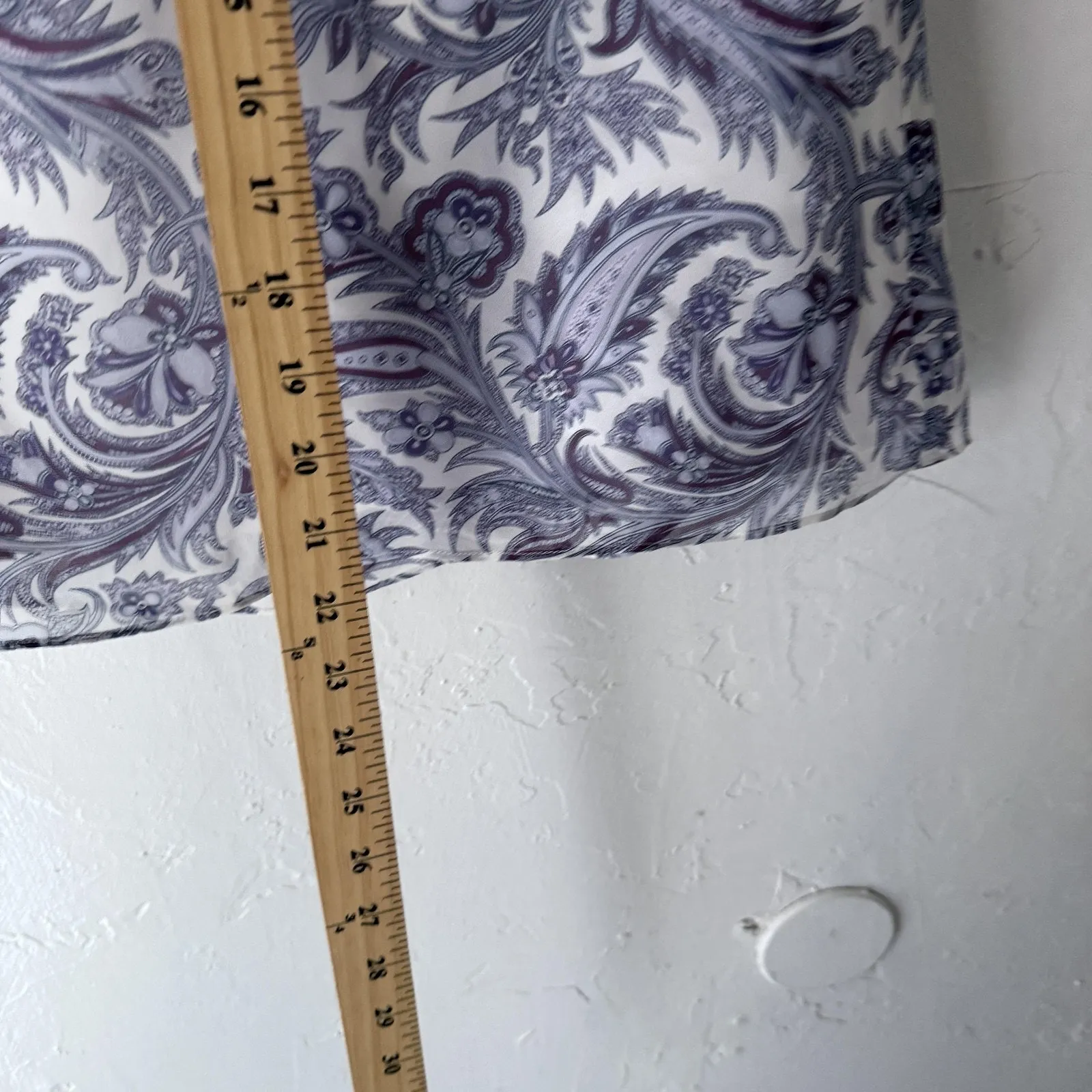 Fair Indigo Skirt Womens 8‎ Purple Paisley 100% Silk Midi Whimsigoth Boho - Image 2