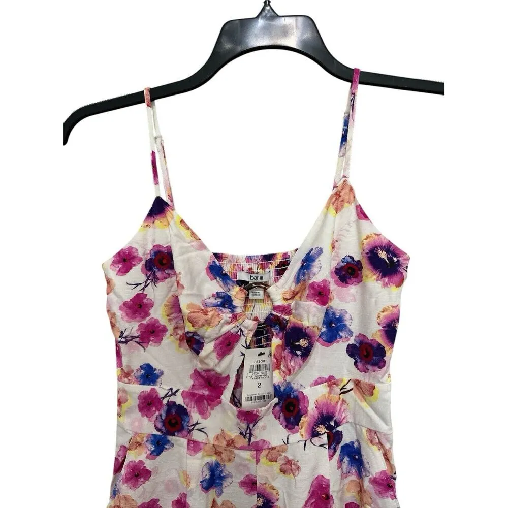 NWT Bar lii Pink Cowl-Neck Jumpsuit SIZE 2 Floral - Image 9