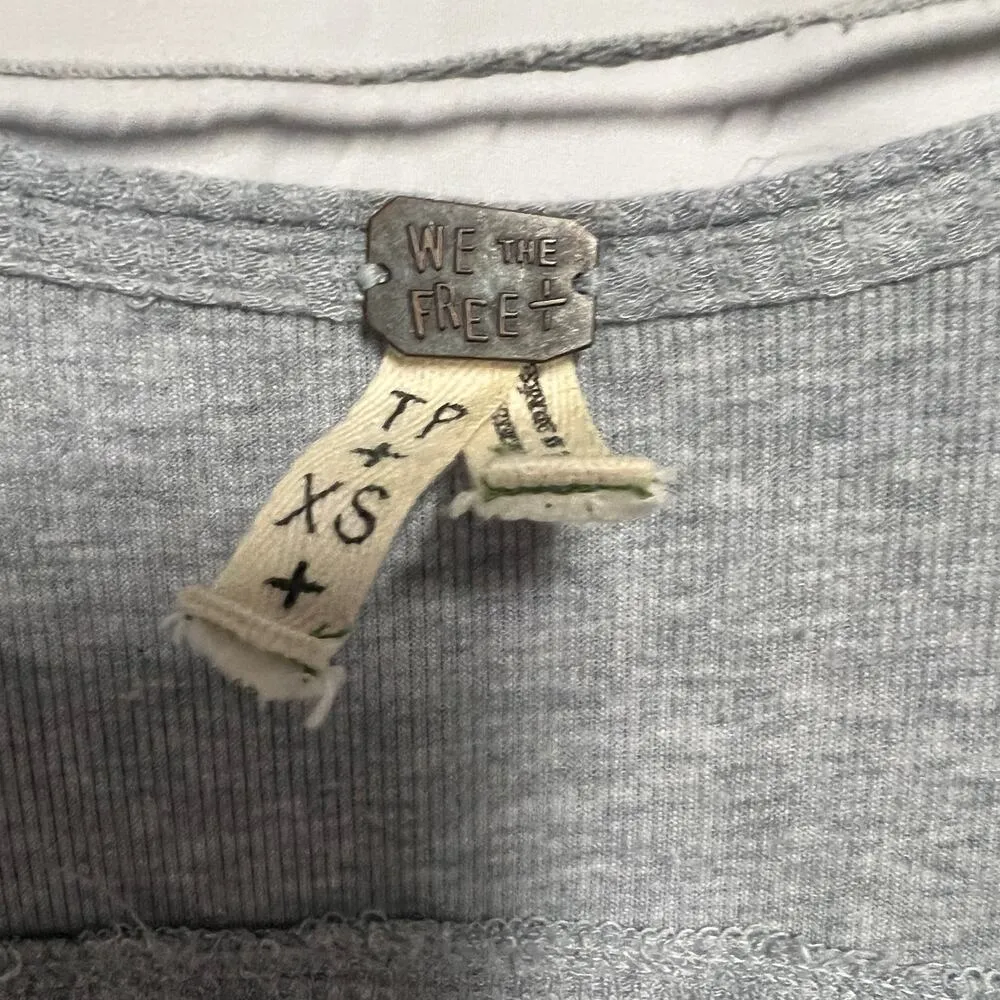 We The Free Sweater Womens XS Waffle Knit Thermal Boho Chic Oversized Minimalist - Image 2