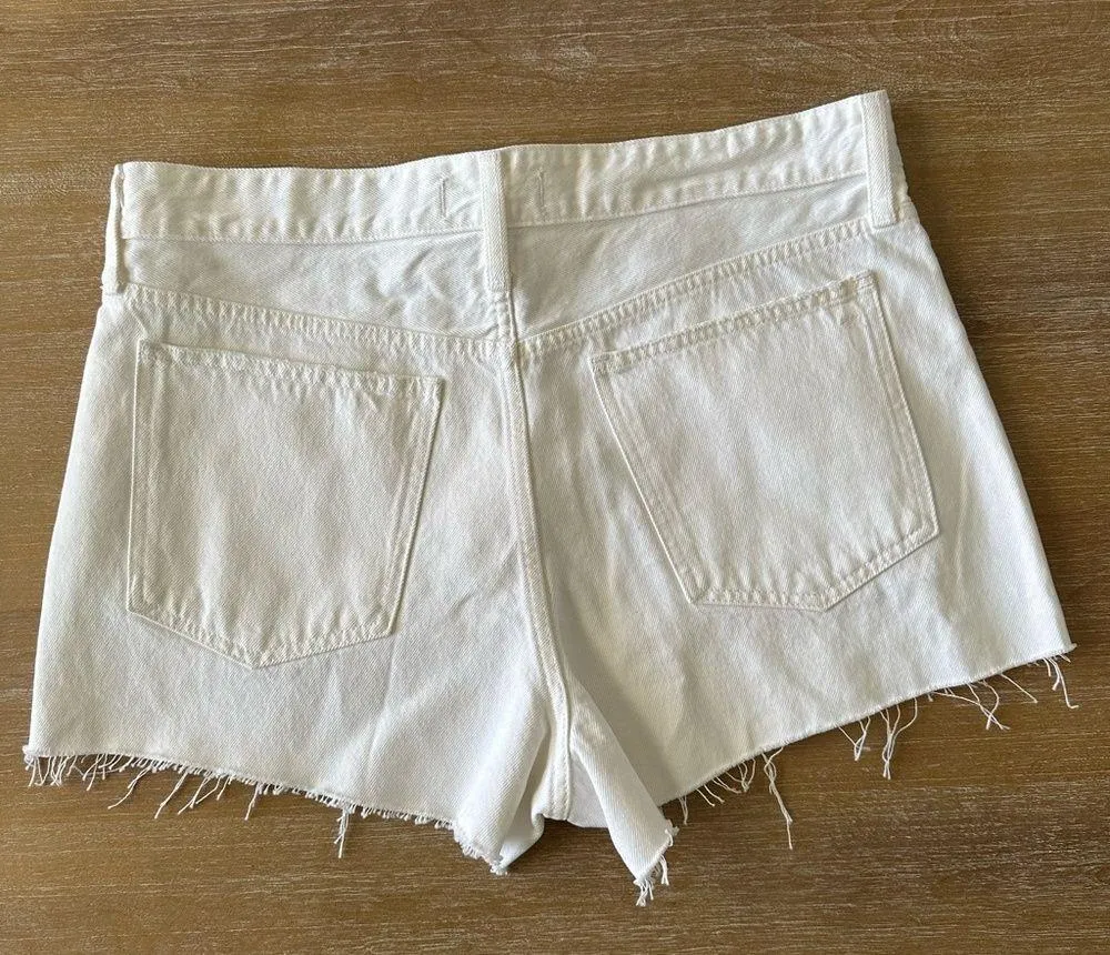 Madewell Relaxed Denim White Shorts 30 - Image 4