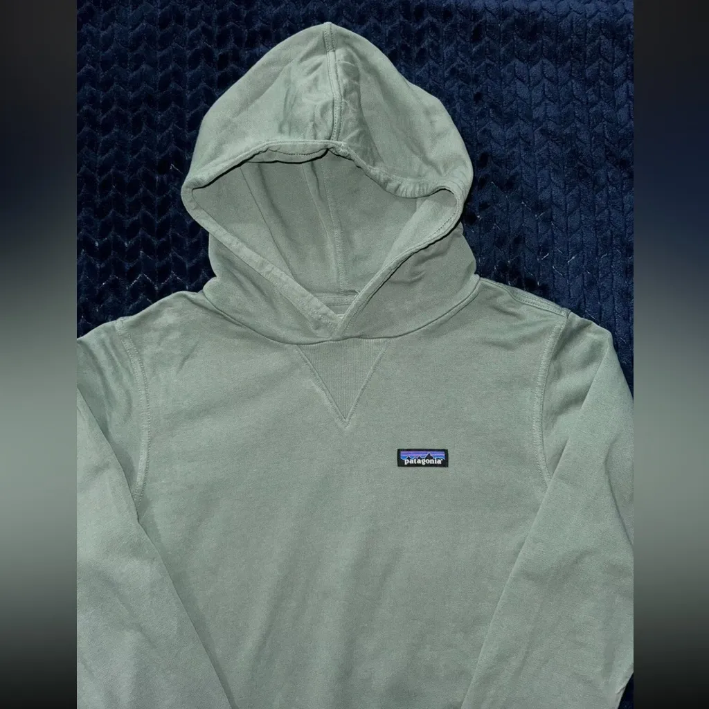 PATAGONIA Regenerative Organic Cotton Hoody Sweatshirt‎ Hemlock Green Size 2XS - Image 3