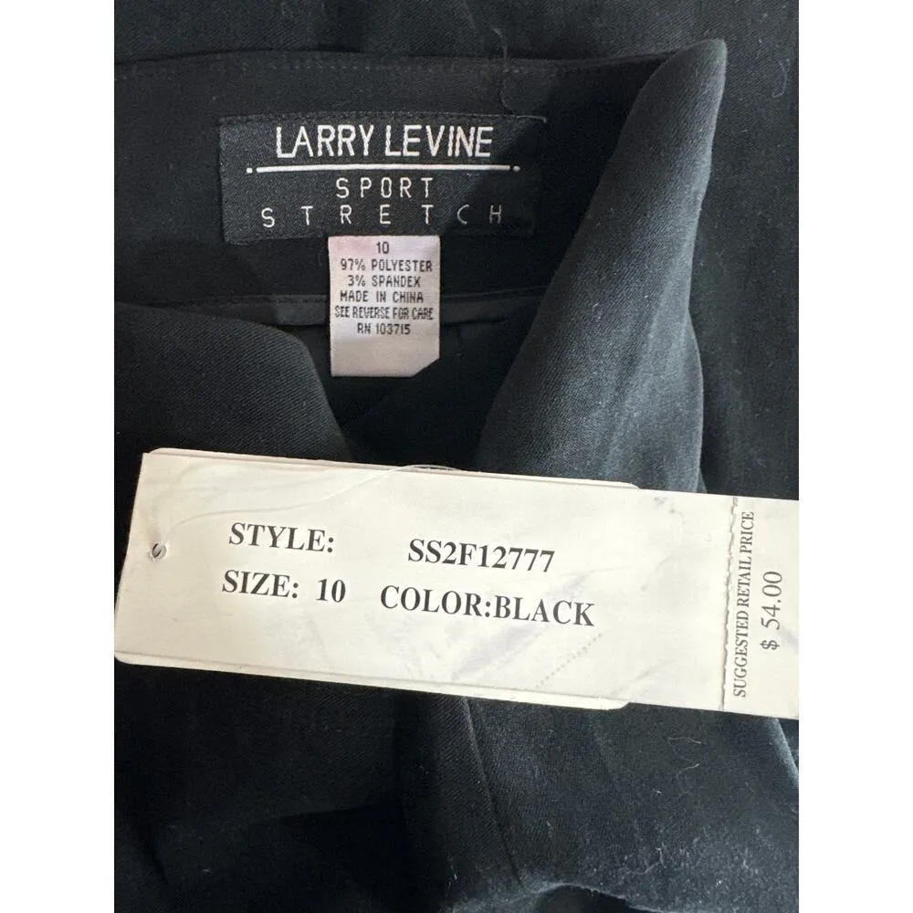 Larry Levine Black Sports Stretch Straight Pencil‎ Skirt Women's Sz 10 - Image 8