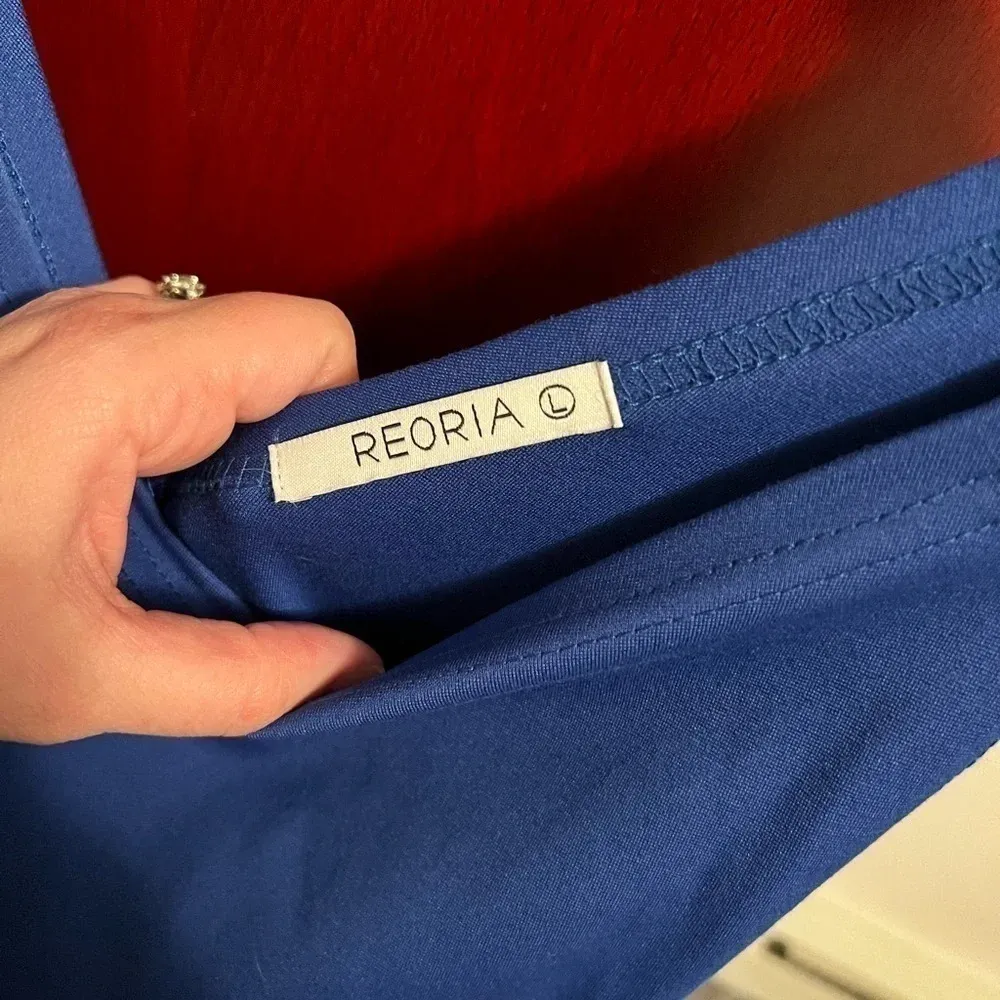 Reoria‎ thick shoulder strap women’s dress Blue Size L - Image 2