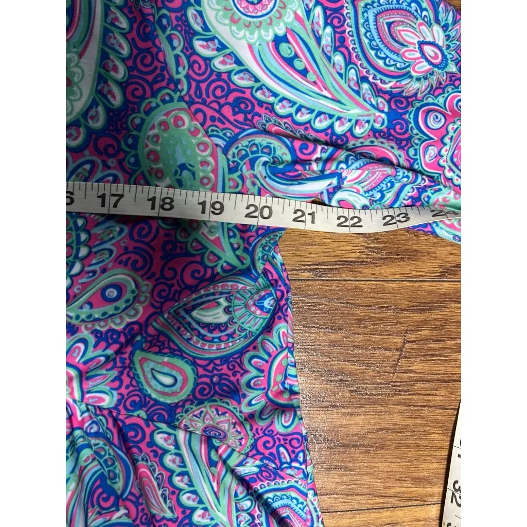 New Simply Southern 3/4 Sleeve Paisley Peplum Blouse Top Womens Size XL - Image 7