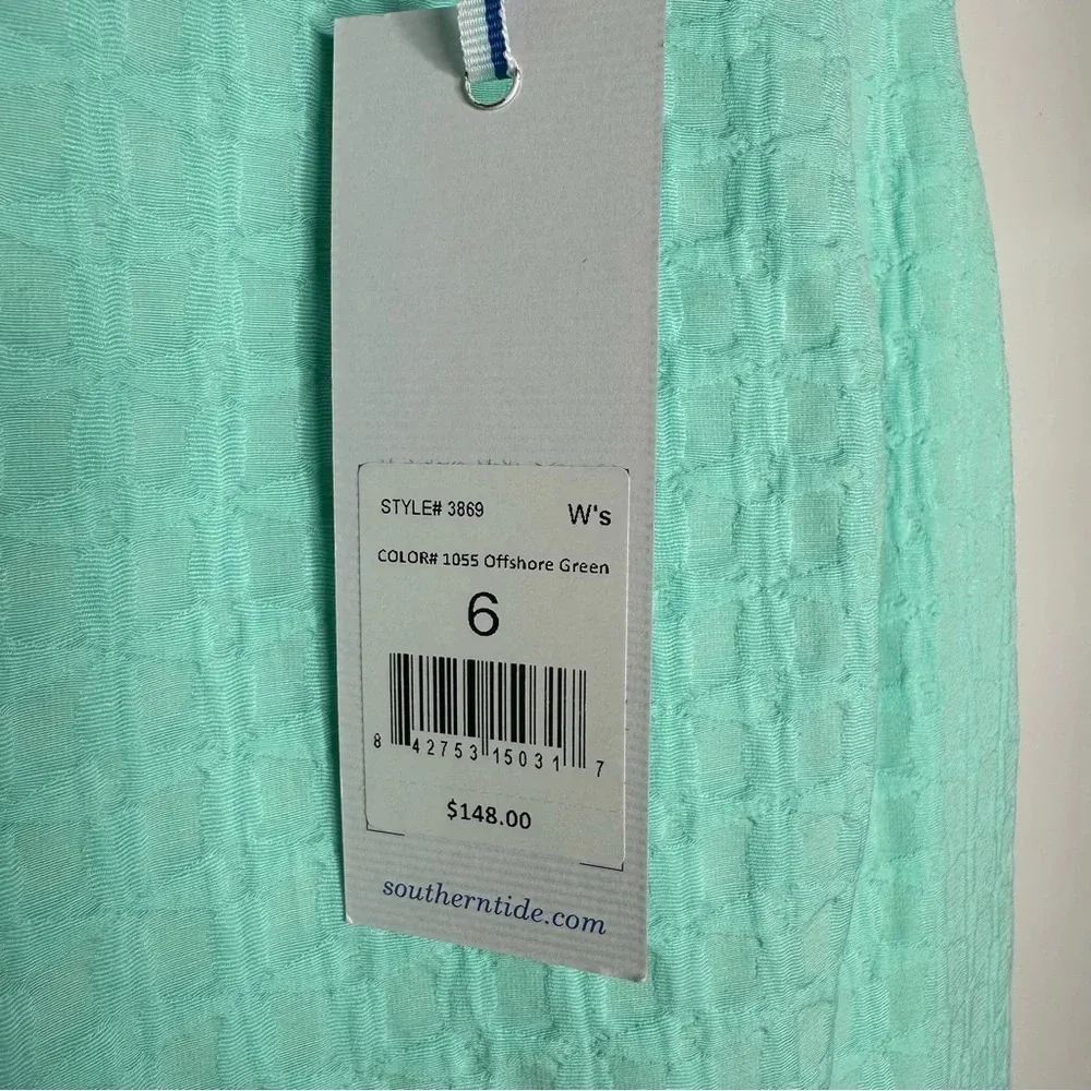 Southern Tide NWT Hamilton Paislee Dress in Offshore Green Size 6 - Image 6