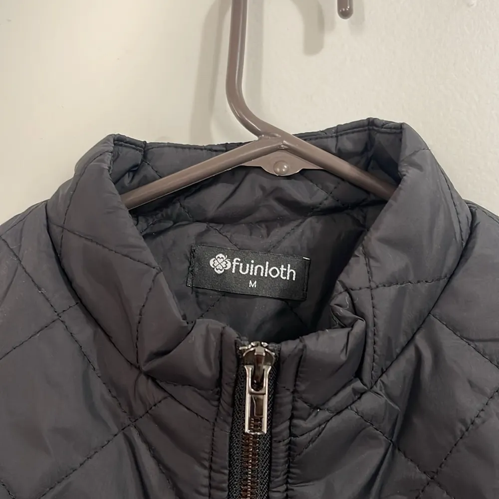 FUINLOTH black basic vest full zip Size M - Image 3