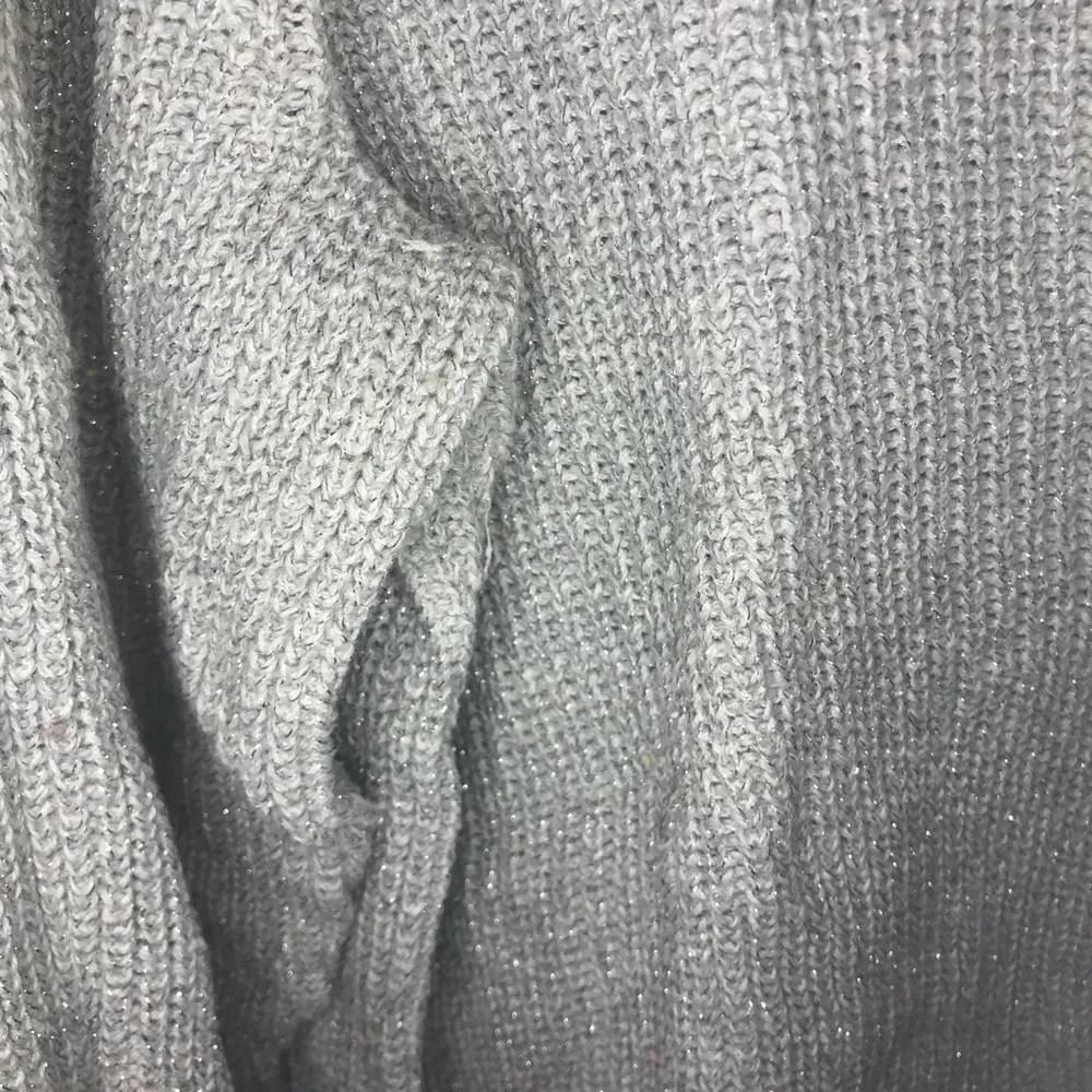 Lane Bryant Sweater Silver-Grey V Neck Sweater Sz 22/24 (3X) GUC Chunky Knit - Image 6