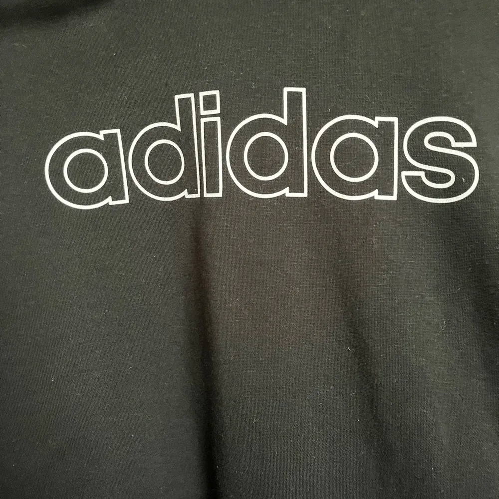 Adidas Charcoal Hoodie with Iconic White Stripes - Image 4