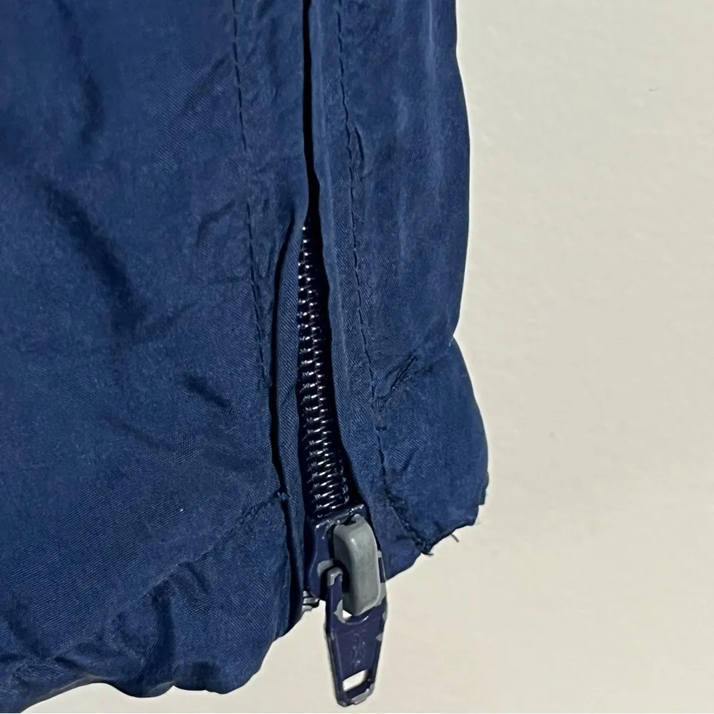 Women’s Vintage Kriss Kross‎ 100% Silk Navy Blue Joggers Size Large Ankle Zip - Image 11