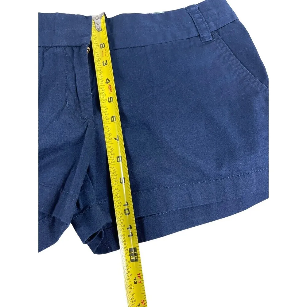 J. Crew Navy Blue 100% Broken In Style Preppy Chino Shorts Sz 4 - Image 4