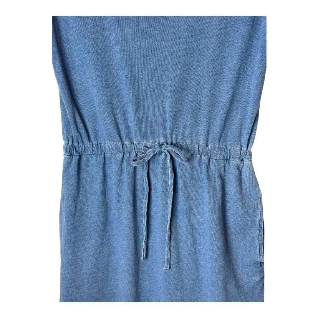 Z Supply Dress Women Small‎ Blue Dayshift Jersey Denim Mini Athleisure Gorpcore - Image 6