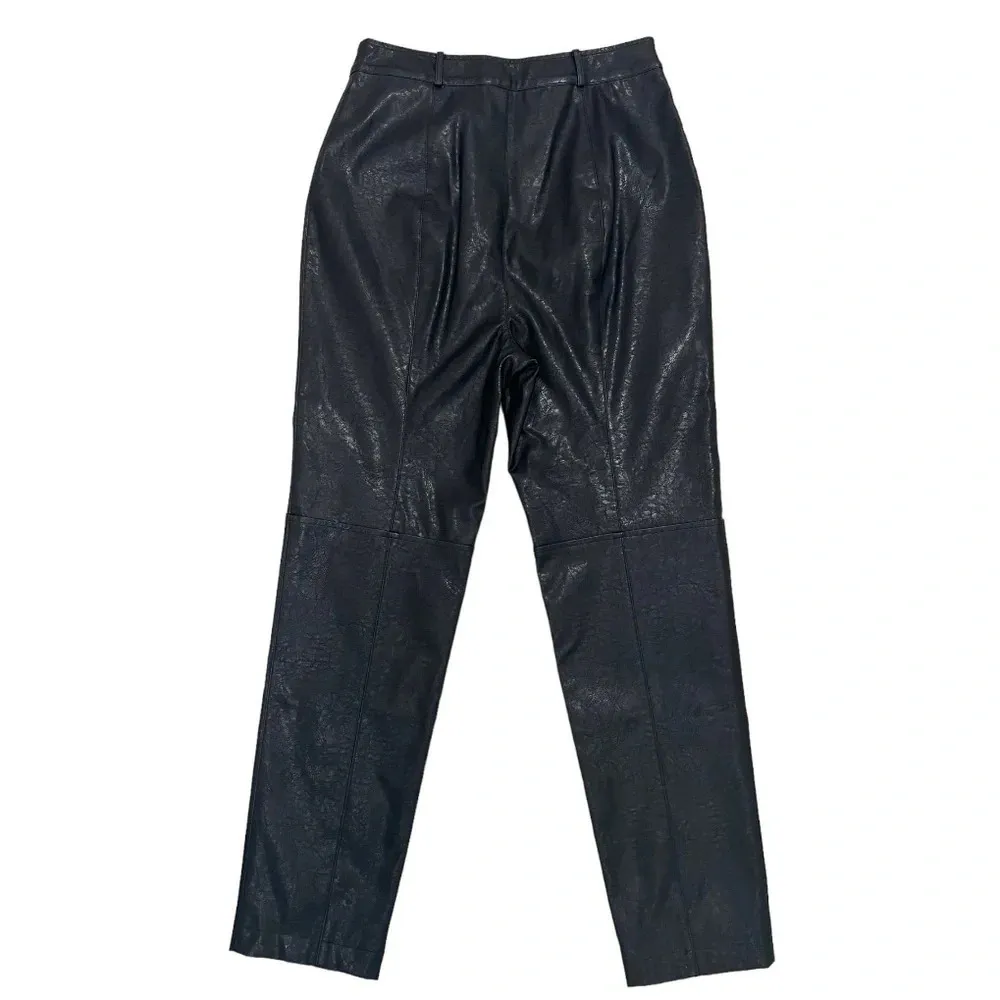 Lovers + Friends Georgie Pants Faux Leather High Rise Embossed Women’s Size M - Image 6