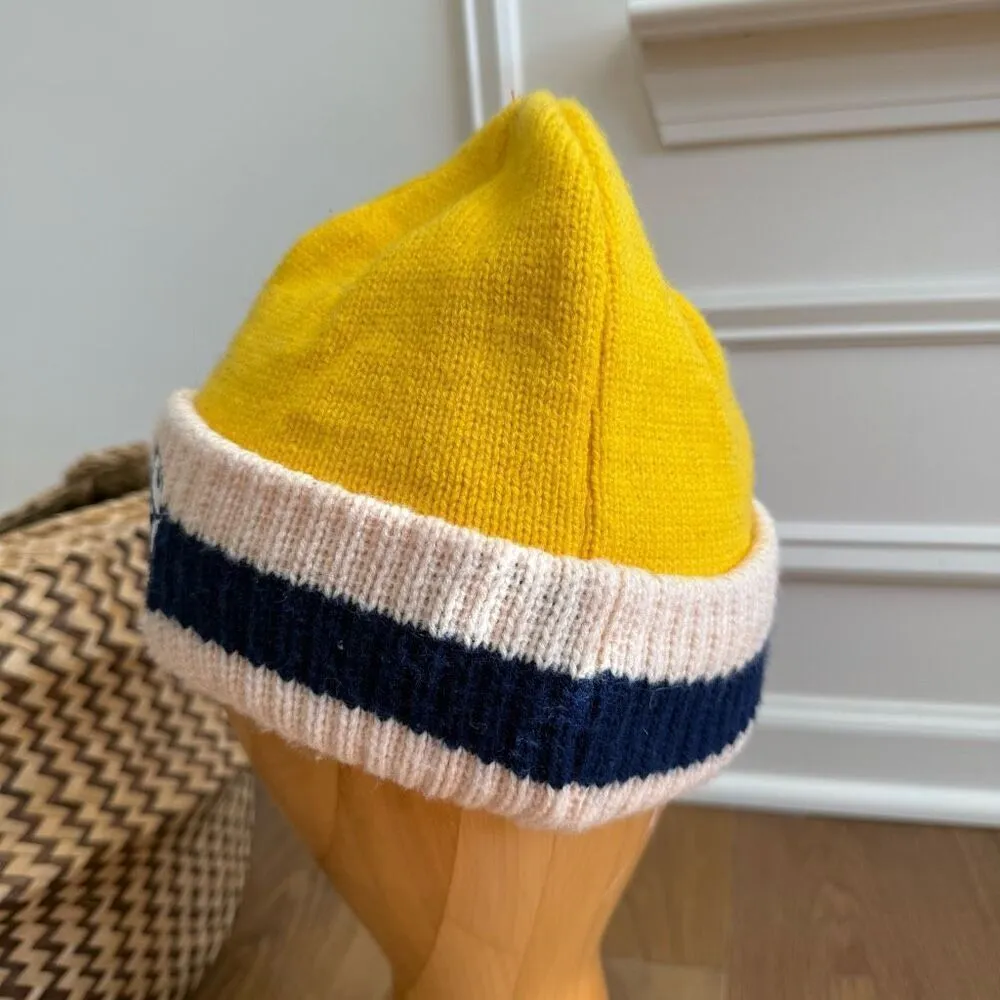 Valiant Univeristy of Michigan Wolverines Cuffed Knit Beanie Winter Hat Unisex Yellow - Image 2