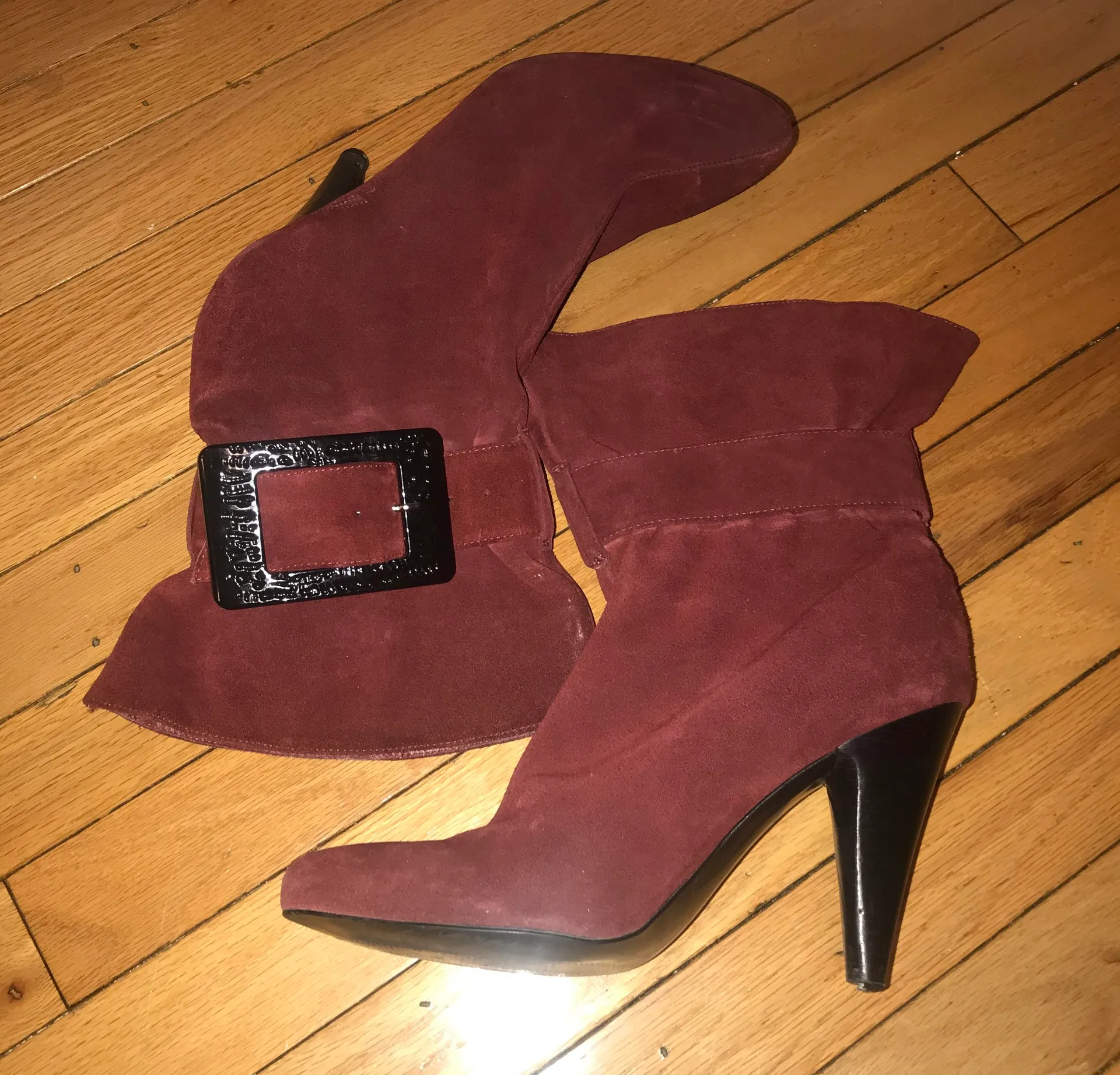 Burgundy Booties Sz 10 - Image 4