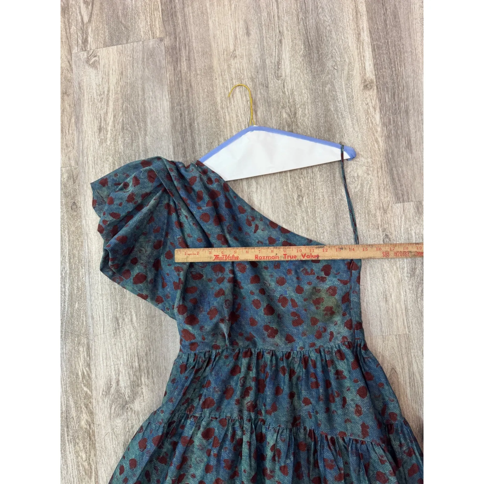 Ulla Johnson Athena Dress One Shoulder Tiered Midi Size 8 - Image 7