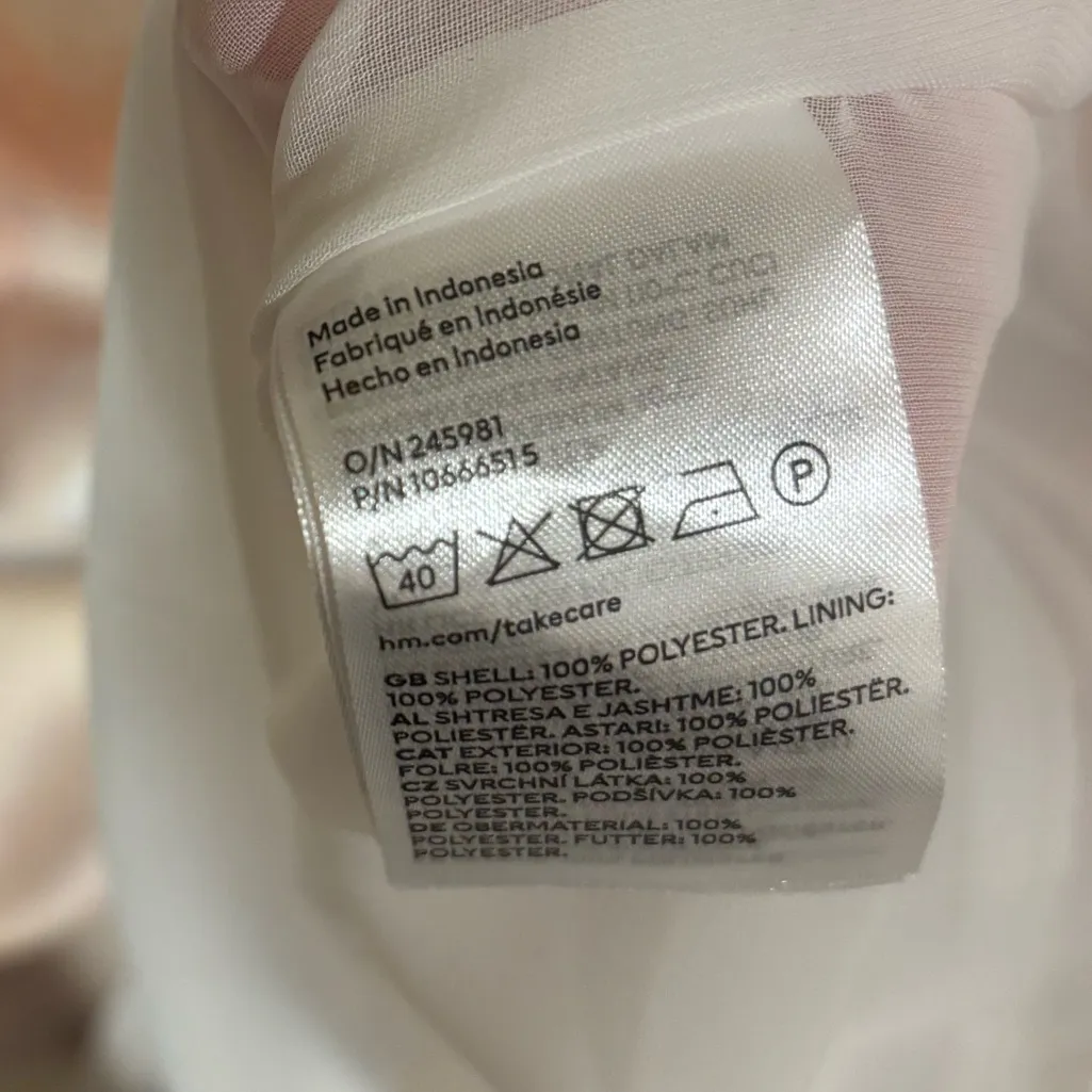 H&M Watercolor Cloud Print Maxi Dress Beige Size M NWT Wedding Guest Vacation - Image 6