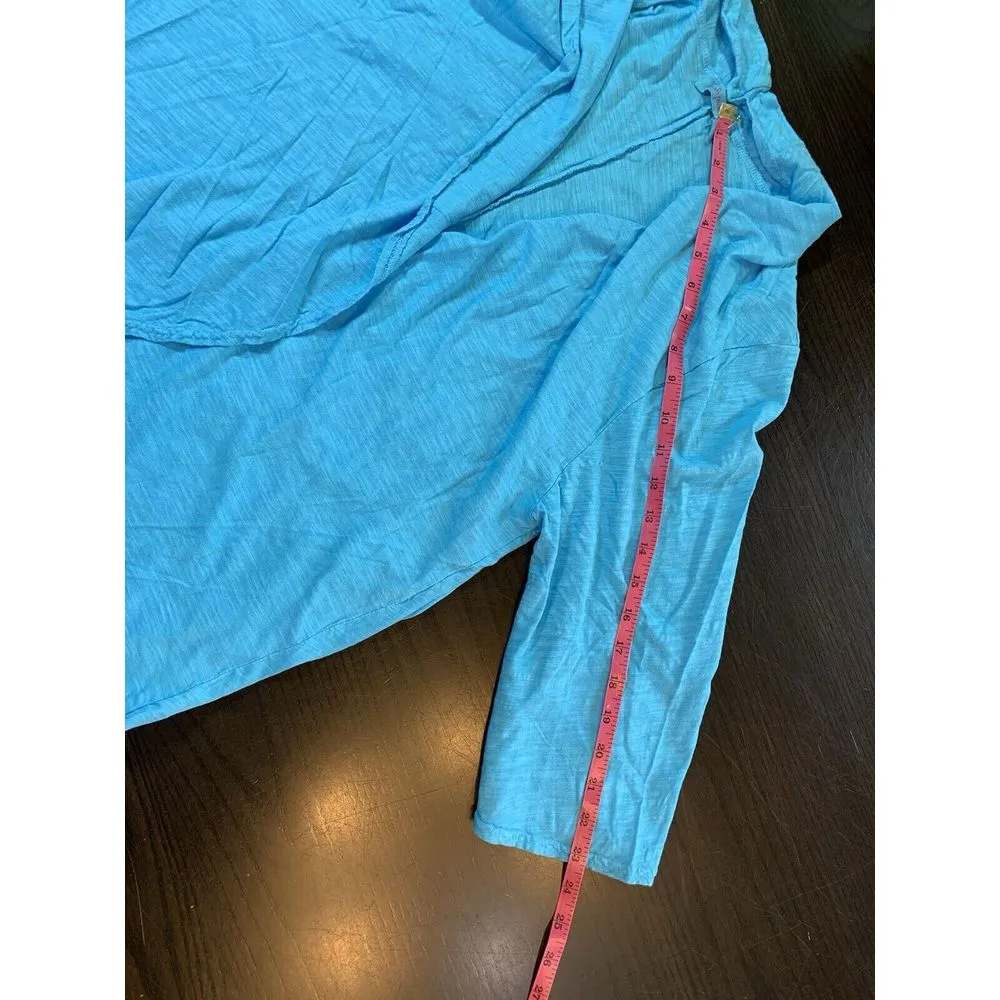 Fresh Produce Cardigan Sweater Large Beachy Coastal Grandma Lightweight Blue - Image 10