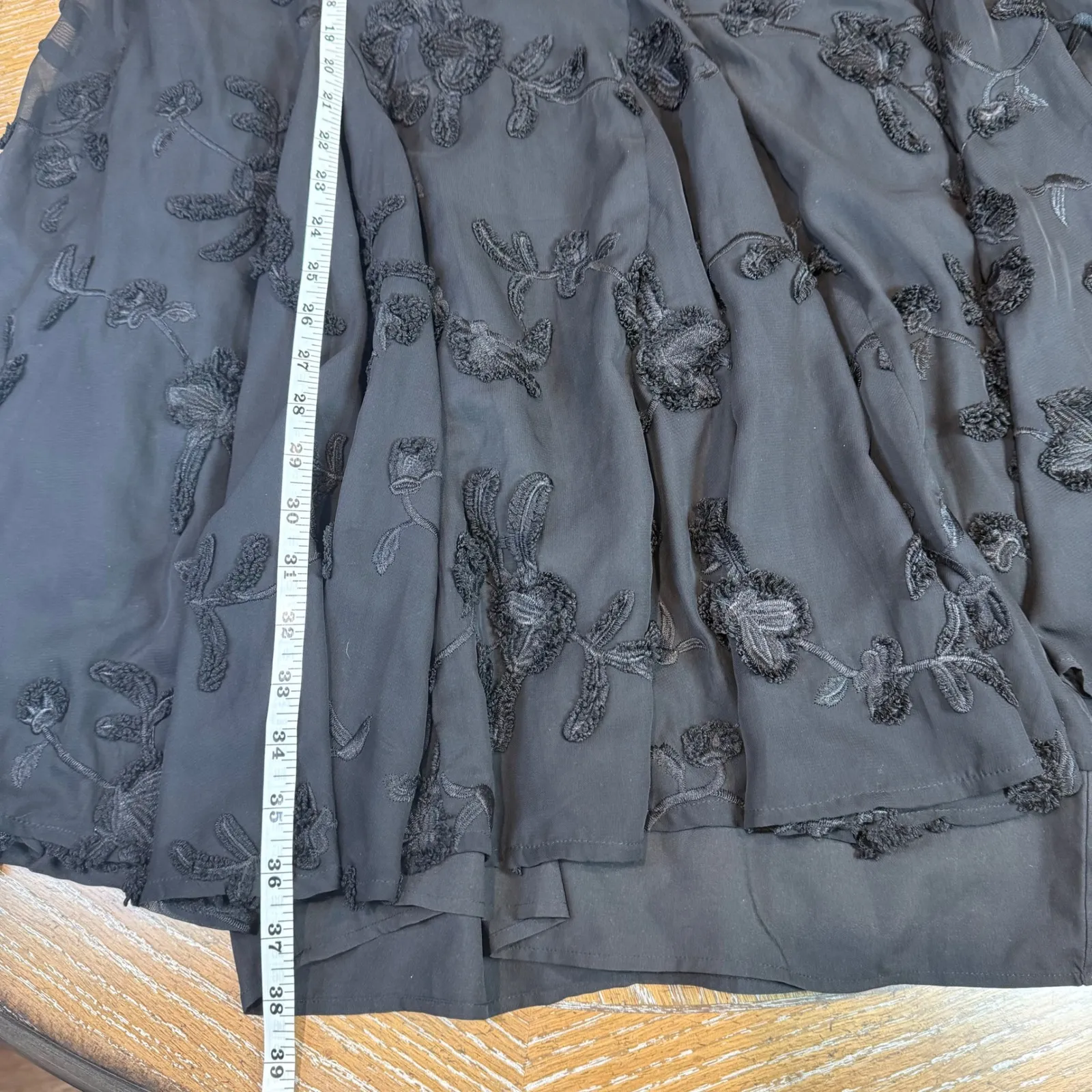 Anthropologie Mare Mare Amal Textured Embroidered Mini Dress Size Large - Image 11