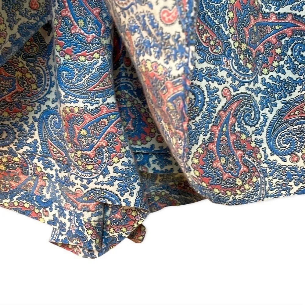 Anthropologie  Fleurette Paisley Skort Blue Size Medium - Image 3