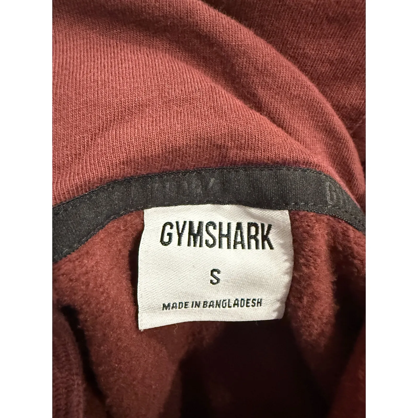 Gymshark Maroon Long Sleeve Hoodie Sweatshirt Womens Size S - Image 5