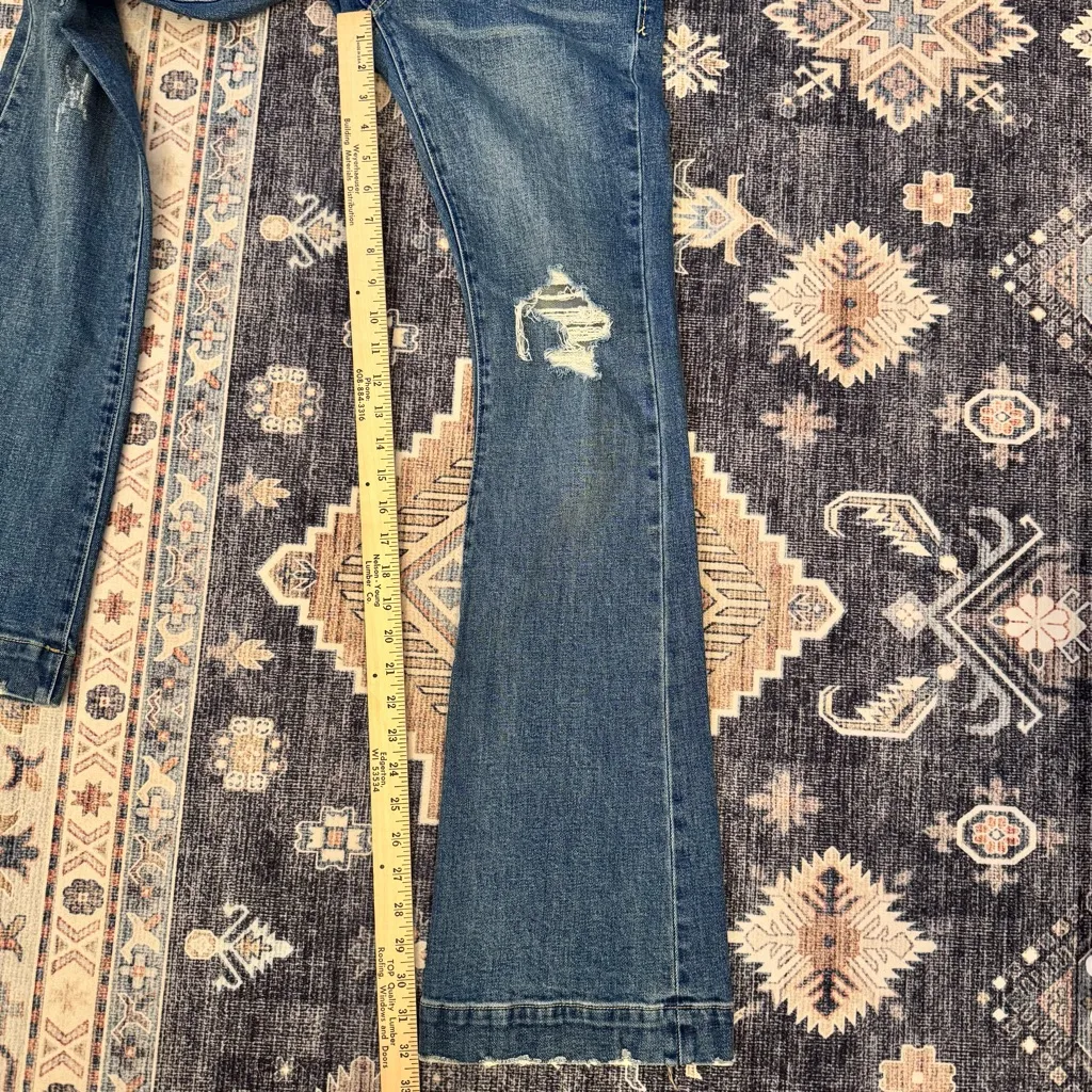 Dear John Distressed High-Waisted Bootcut Medium Wash Women’s Denim Jeans Sz 26 - Image 14