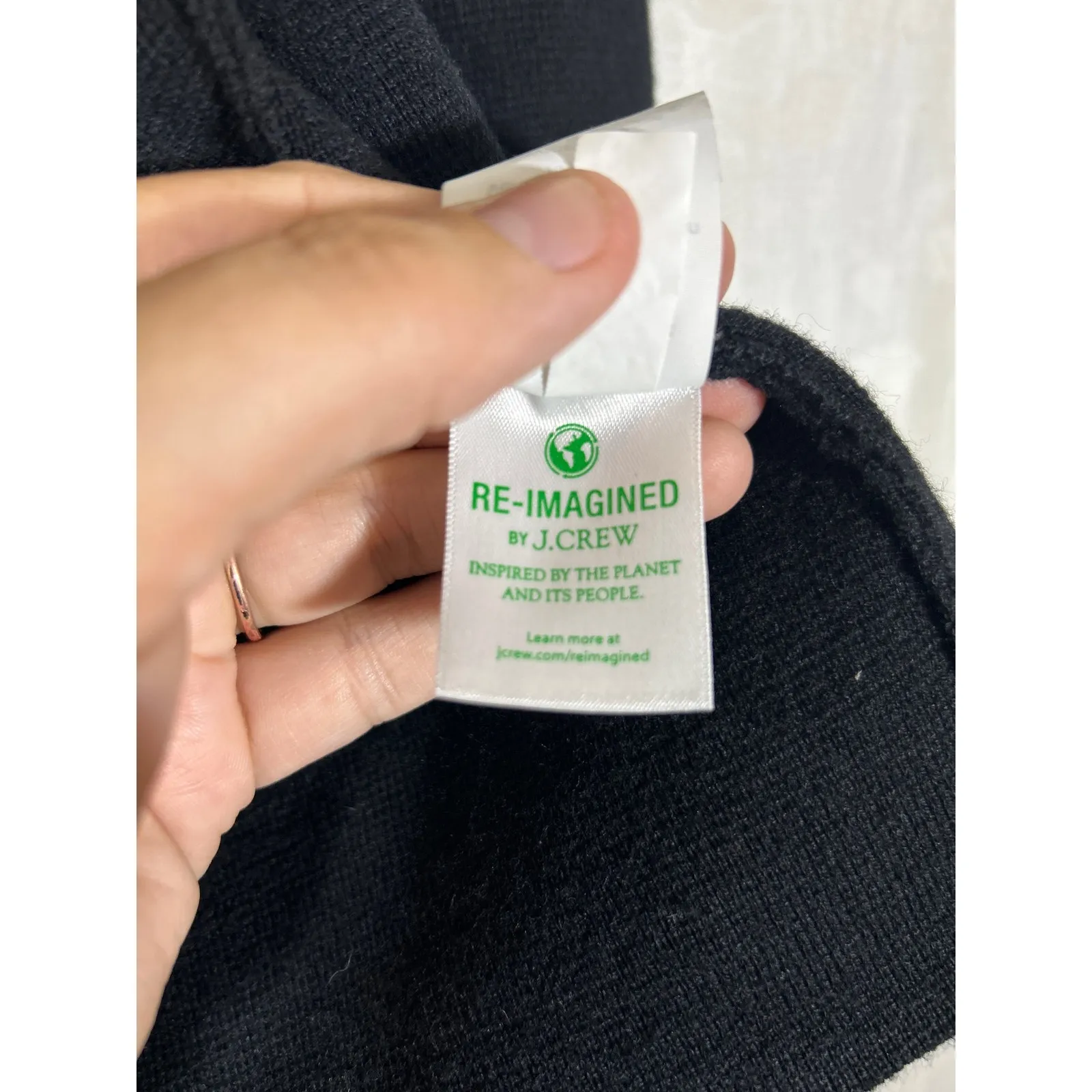 J Crew Cardigan Sweater Small Black Merino Wool Re Imagined Jacket Boxy - Image 8