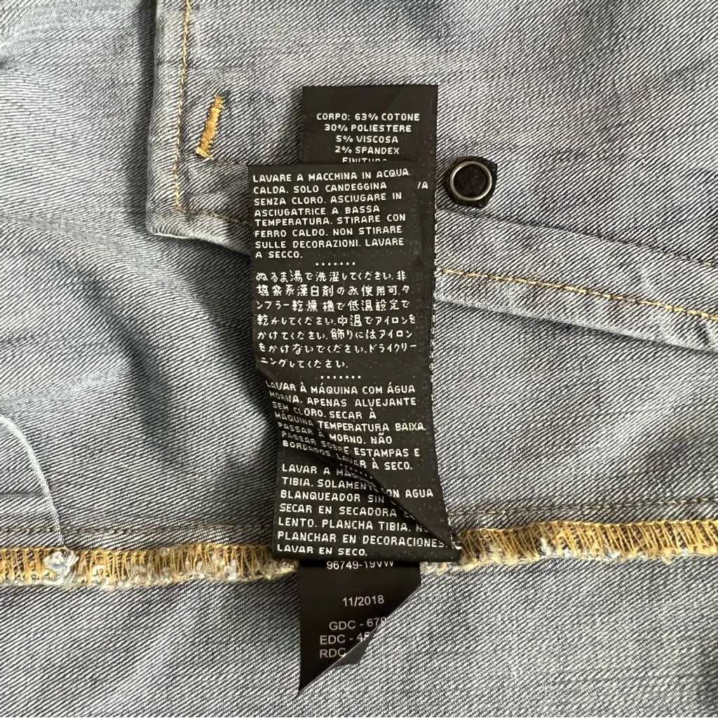 Harley Davidson Women’s Camo & Studs Accent Distressed Blue Jean Denim Vest sz S - Image 8