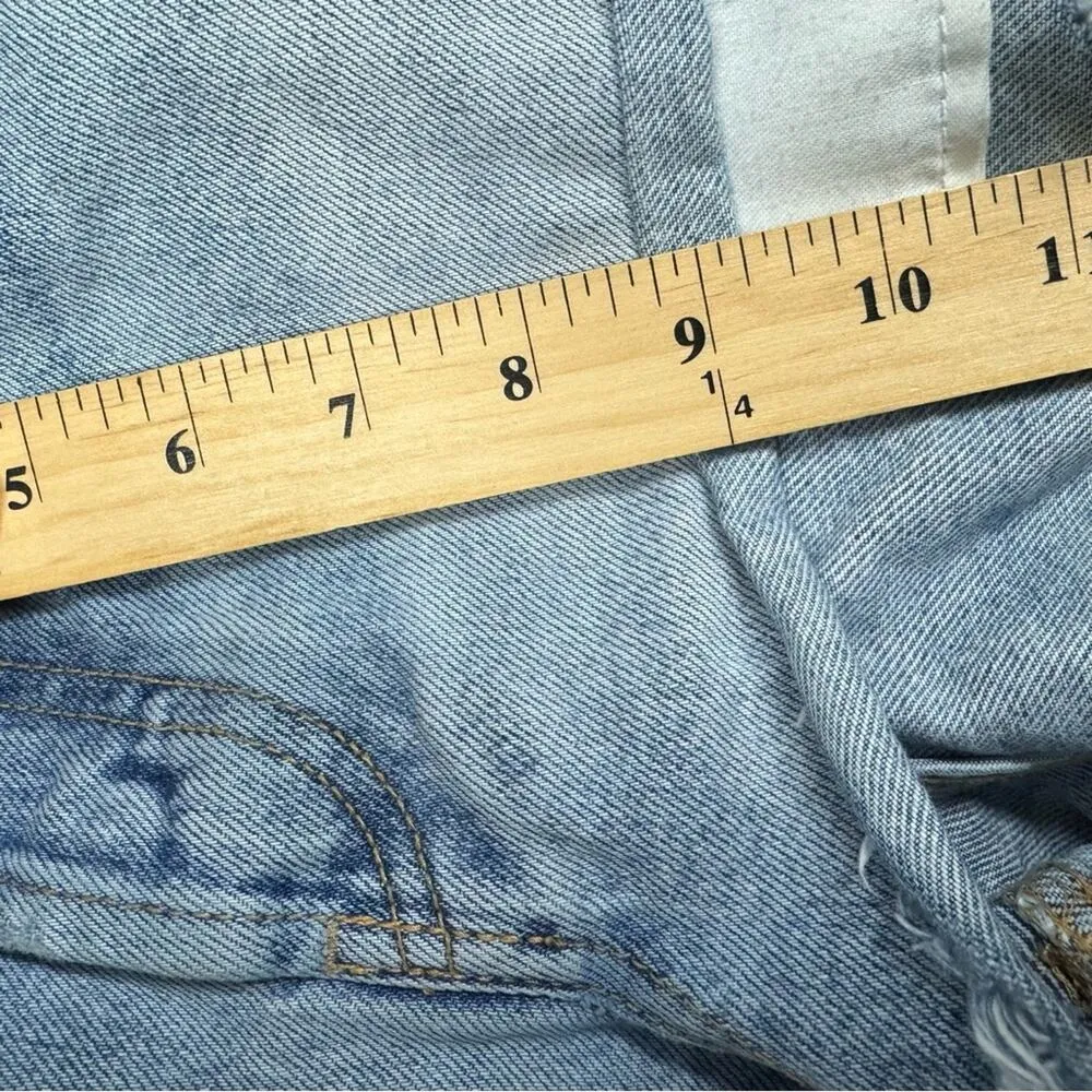 Zara Button Fly Cut Off Jean Shorts Womens 6 Denim Summer Casual Beachy Vacation - Image 8