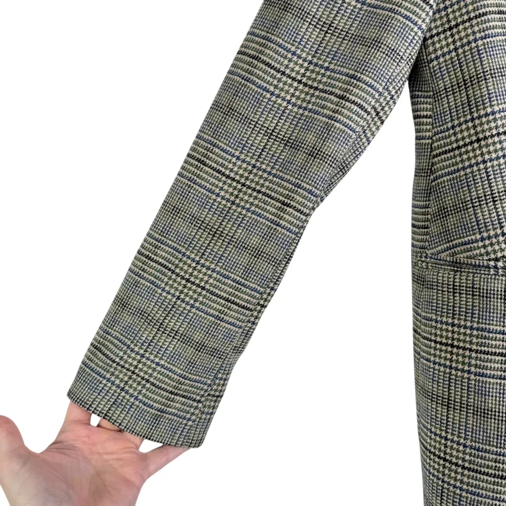 J. McLaughlin Foxley Wool-Blend Jacket Blazer Plaid Wool Blend Size 0 Academia - Image 6