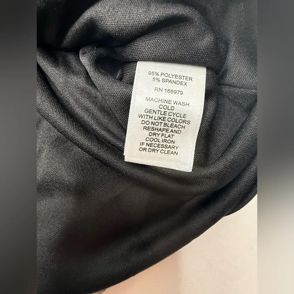 Cable & Gauge Women's Size M Zebra Print Sheer Blouse Top Lined Ruched New Years - Image 9