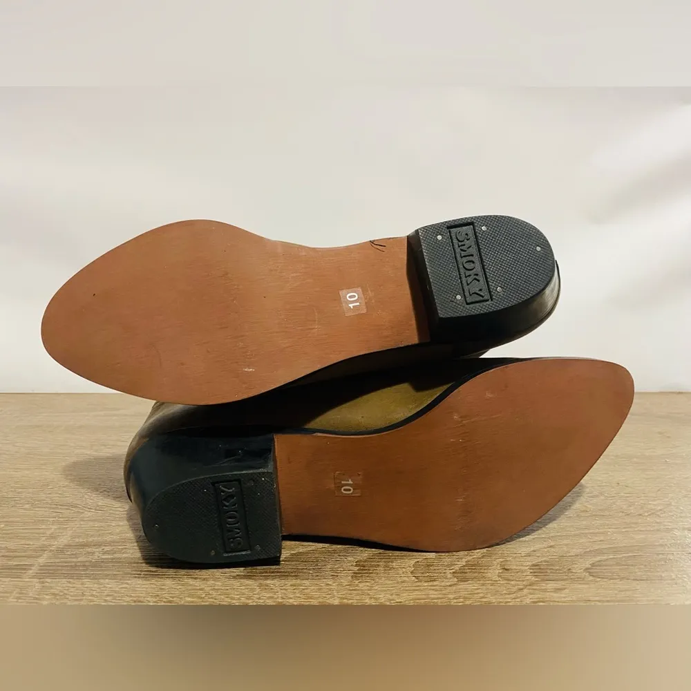 NWT Smoky Mountain toas 6531 brown w/pink stitching leather cowboy boots size/10 - Image 5