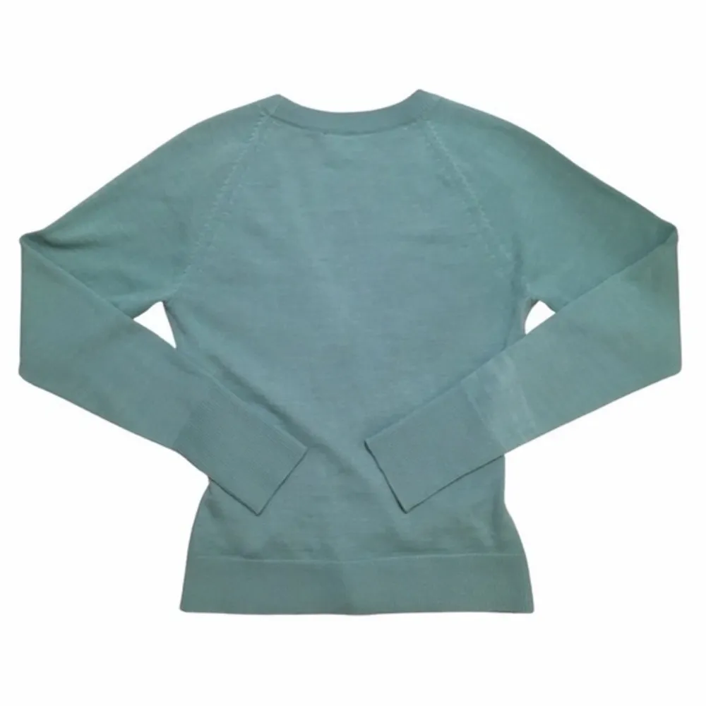 Dorothée Bis Retro Appliqué Aqua Fitted Sweater - Image 3